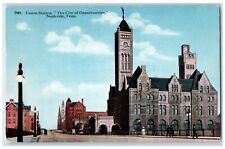 1913 Union Station The City Of Opportunities Nashville Tennessee TN Postcard picture