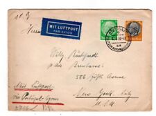 1940 Germany to USA Censored Airmail Cover with 2 Page Letter Enclosed picture
