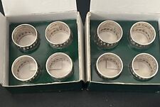 (8) Smithsonian Silver plated Napkin Rings Kirk Stieff Collection In The Box picture