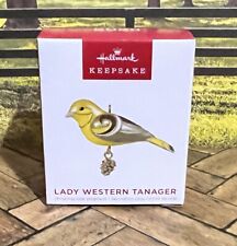 Hallmark Miniature Ornament 2023 Lady Western Tanager Yellow Bird NEW picture