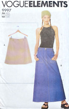 90s VOGUE ELEMENTS 9997 ALL SIZES 6-22 MISSES SKIRT UC/FF picture