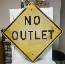 Authentic Retired Street Traffic Road Sign (No Outlet) 30