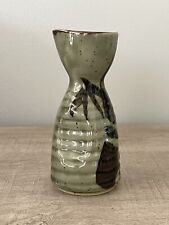 Vintage Ceramic Stoneware Sake Bottle, Made in Japan Hand Painted, Vase Decanter picture