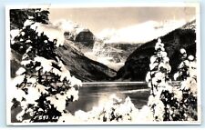 *Lake Louise Winter Snow Covered Trees RPPC Vintage Real Photo Postcard C89 picture