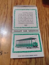 . Matchbook Cover: TROLLEY CAR #840. ( GREEN ).  MB187 picture