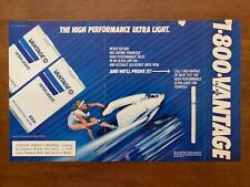 1987 Vantage Ultra Lights Cigarettes Vintage Print Ad/Poster Jet Ski Bar Art 80s picture