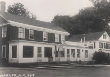 Warner New Hampshire Photo Postcard RPPC 1969 Black White Variety Store Vintage  picture