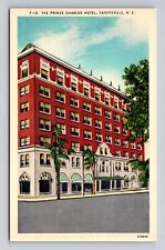 Fayetteville NC-North Carolina Prince Charles Hotel Advertising Vintage Postcard picture