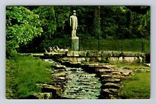 Lynchburg TN-Tennessee, Jack Daniels Statue and Spring Antique Vintage Postcard picture