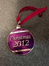 Harvey Lewis 2012 Christmas Ornament Purple Enamel Clear Crystals Round 2 In  picture