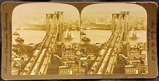 Stereopticon Card, 1901 - $10M Brooklyn Bridge - New York City - R.Y. Young picture