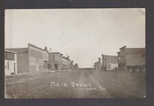 Thompson IOWA RPPC 1908 MAIN STREET Stores nr Forest City Lake Mills Leland IA picture