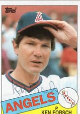BOB FORSCH Signed 1985 Topps Baseball Card #442 California Angels Autographed picture