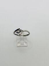 SIZE 8.5 1.7g WM WHEELER ANTIQUE LEAF STERLING SILVER STAMPED RING picture