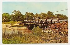 Fishing Bridge Over Clam Creek Postcard Jekyll Island, GA PM 1979 picture