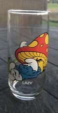 Lazy Smurf 1982 Hardee’s Vintage Glass Collectible picture