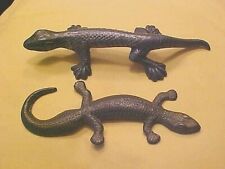 2 Different Antique Vintage Metal 1940s LIZARDS From Important Estate picture