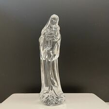 Vtg Waterford Crystal Madonna  Mother & Child  Mary Jesus Figurine Christmas picture
