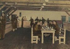 CG-407 LA Camp Livingston Post Exchange WWII Linen Postcard Interior Soldiers picture