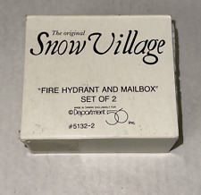 DEPT 56 #5132-2 CHRISTMAS SNOW VILLAGE ACCESSORY SET FIRE HYDRANT & MAILBOX picture