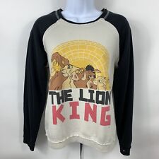 Vintage Disney Sweatshirt Junior's Medium The Lion King Raglan Crew Neck VTG picture