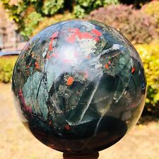 5.65LB Natural Beautiful African blood stone Quartz Crystal Sphere Heals 857 picture