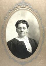 Antique Large Cabinet Card Older Woman School Marm Wearing Glasses Photography picture