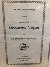 Robert crumb Dover high school class of 1961 commencement program picture