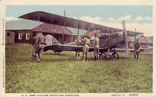 CPA PC AVIATION FLY AIRCRAFT - U.S. ARMY AVIATORS INSPECTING AEROPLANE picture