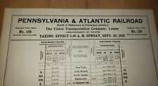 PENNSYLVANIA & ATLANTIC RAILROAD  ETT 1928 NEW JERSEY UNION TRANSPORTATION  NJ picture