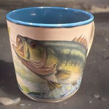 Vintage Potpourri Press Collectible BASS FISH Coffee Mug 1990 10 oz CE Pearson picture