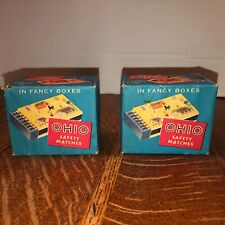 2 1955 NOS OHIO Safety Matches In Fancy Boxes-10 Boxes in Each-Nice Display picture