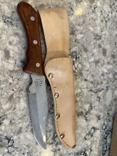 MAXAM Japan PRECISION HOLLOW GROUND Hunting Knife Rosewood Handle W/ Sheath picture