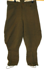 Original Vintage Army Wool Combat Field Winter Breeches Pants Lace Bottoms 32x28 picture
