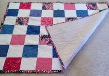July 4th Patchwork Embroidered Quilt USA America Patriotic Pledge Of Allegiance picture