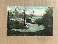 Postcard Kalamazoo MI Michigan Scene Near Lover's Lane Bridge Dam Vintage 1911 picture