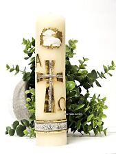 Cirio Paschal Communion Candle Easter Holy Cirio Pascual Cross Alpha Omega 8