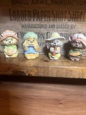 Vintage Set Of  Four Anthropomorphic Animals With Veggies/Food picture