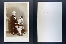 Lord Brougham and His Grandson Vintage CDV Albumen Print picture