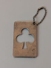Vintage Ace Of Clubs Metal Keychain Japan picture