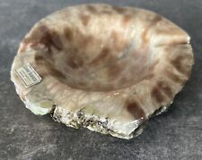 VTG genuine Alabaster Ashtray  Hand Carved Italy Marble Multicolored Stone￼ picture