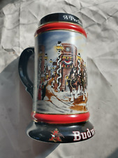 1992 Vintage Budweiser Beer Stein Collector series A Perfect Christmas picture