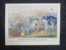 1960 Currier & Ives Civil War Print - Surrender of Port Hudson, Louisiana, 1863 picture