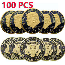 100PCS 2024 President Donald Trump Commemorative Save America Again Coin EAGLE picture
