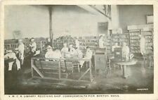 Boston Massachusetts C-1910 YMCA Library Receiving Commonwealth Postcard 1184 picture