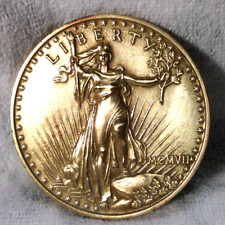 Vintage Liberty Twenty Dollar Paper Weight Solid Brass 3” picture