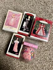 Lot of 5 💓 Vintage 90s Barbie Figurine Ornaments With Boxes Hallmark Matrix picture