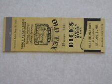 O128 Matchbook Cover MO Missouri Old Tex  Dicks Liquor Store Whiskey St Louis picture