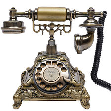 New Antique Vintage Handset Old Telephone European Style Rotary Dial Phone Decor picture