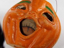 Vtg 1930/40s Paper Mache 2-Faced Jack-O-Lantern Halloween Laughing Boy Bucket picture